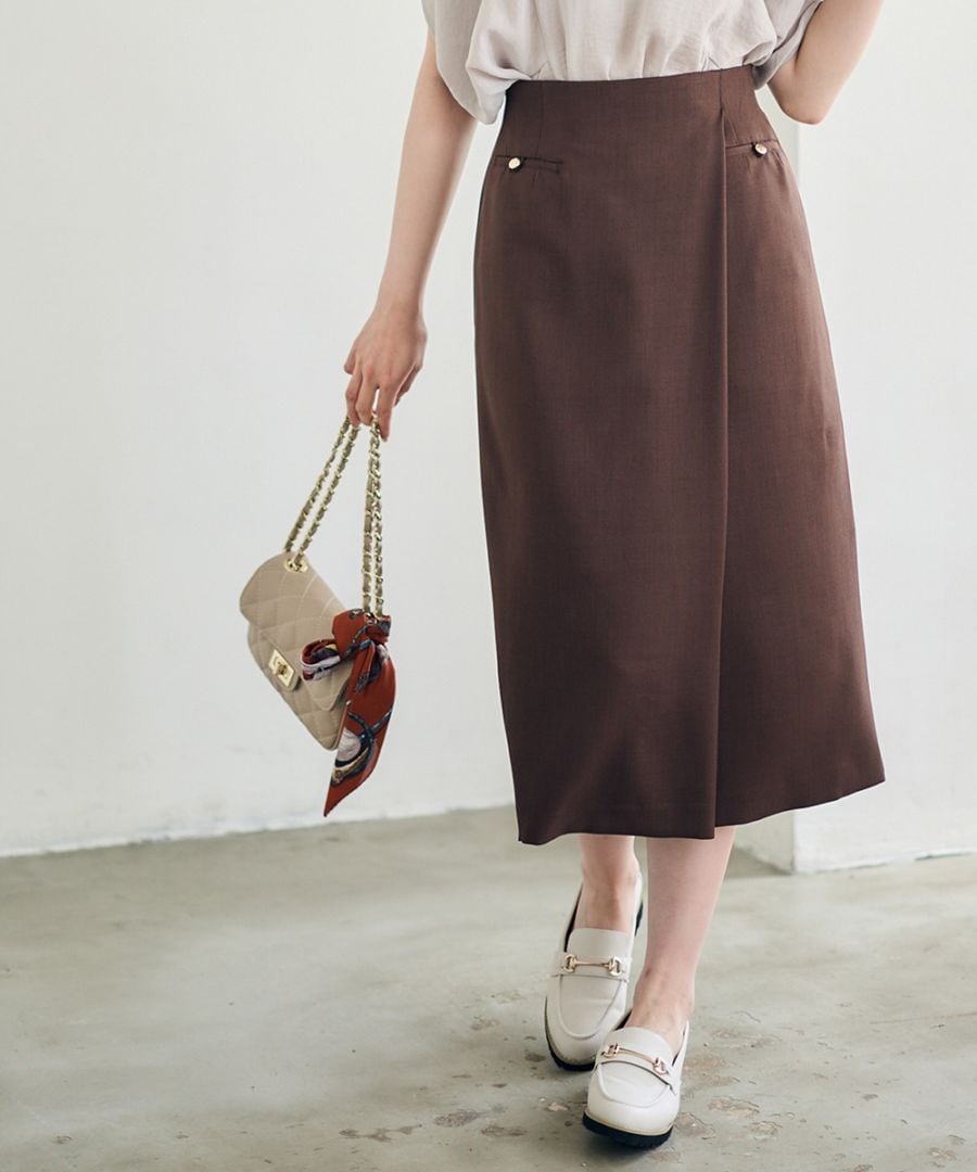 SALE】ラップ風ハイウエストタイトスカート - 12Twelve Agenda