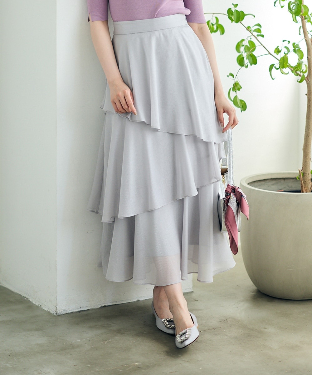 SALE】シャイニーシアーティアードスカート - 12Twelve Agenda