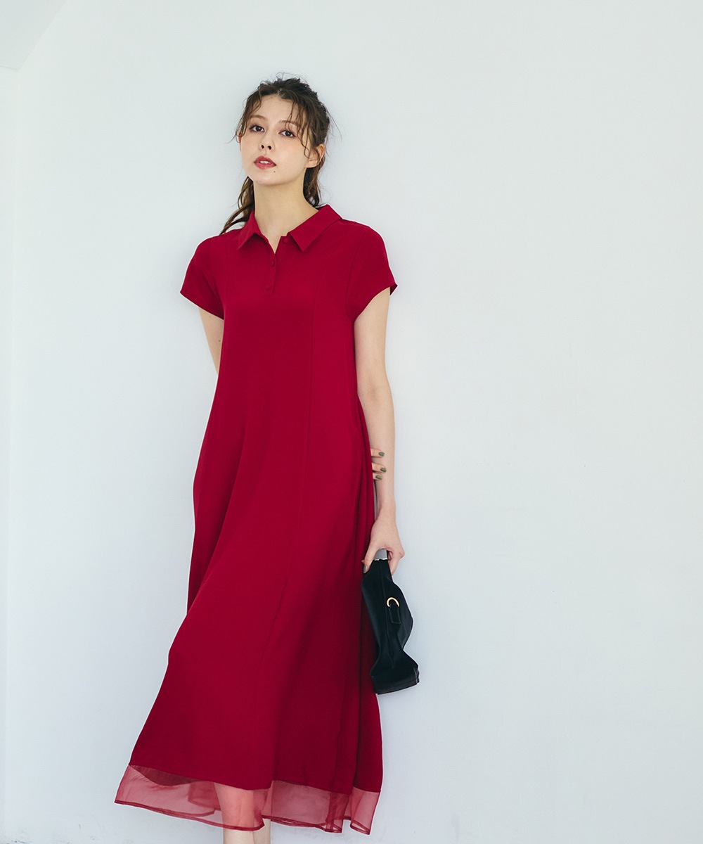 ポロ衿カットソーワンピース U.S. POLO ASSN.】ポロ衿カットソーワンピース - ベルーナ【公式】