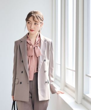 Mimi Special Collaboration】マシーンウォッシャブルダブルテーラード