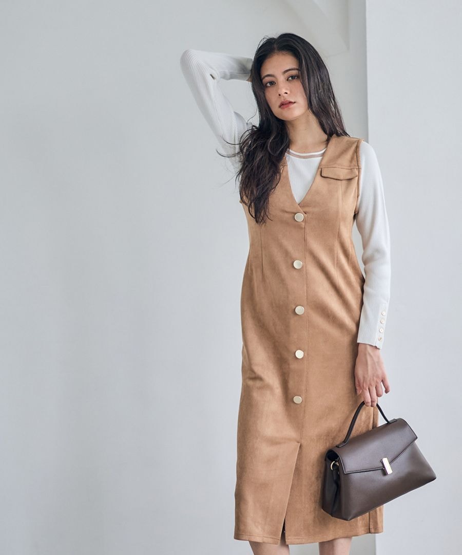 SALE】フェイクスエード前釦ナロージャンスカ - 12Twelve Agenda