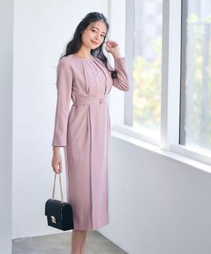 シャーリングハイネックティアードロングワンピース - 12Twelve Agenda