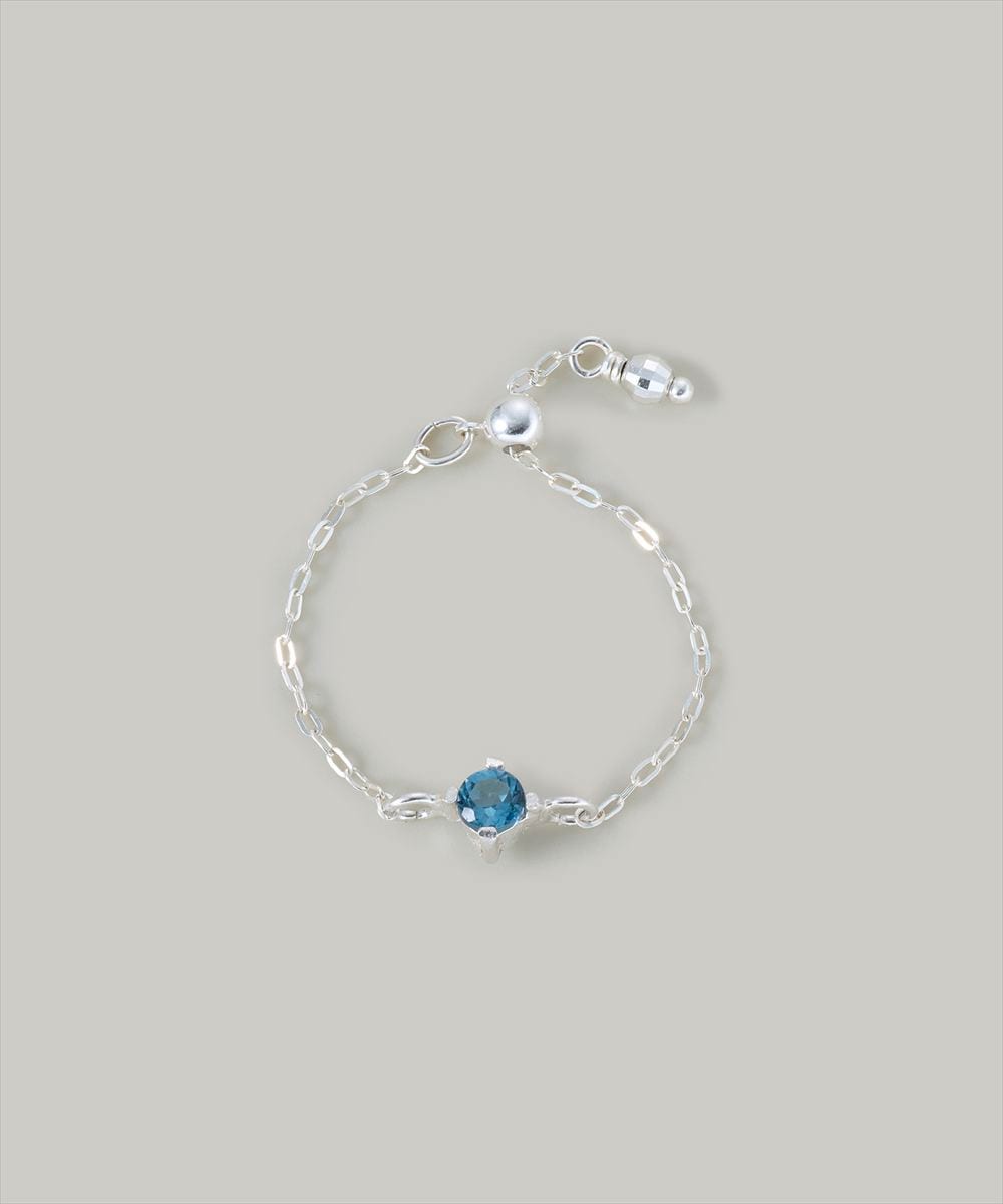 先行予約】〈SV925〉ロンドンブルートパーズチェーンリング【12月