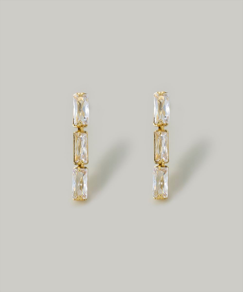 ステンレス〉CZスリムストーンピアス - 12Twelve Agenda(トゥエルブ