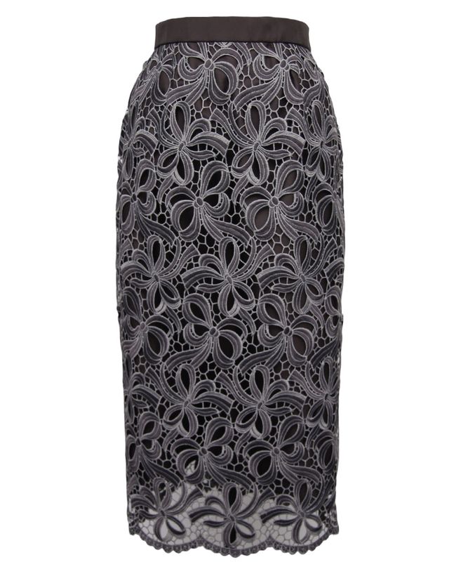 配色レースタイトスカート - 12Twelve Agenda(トゥエルブアジェンダ