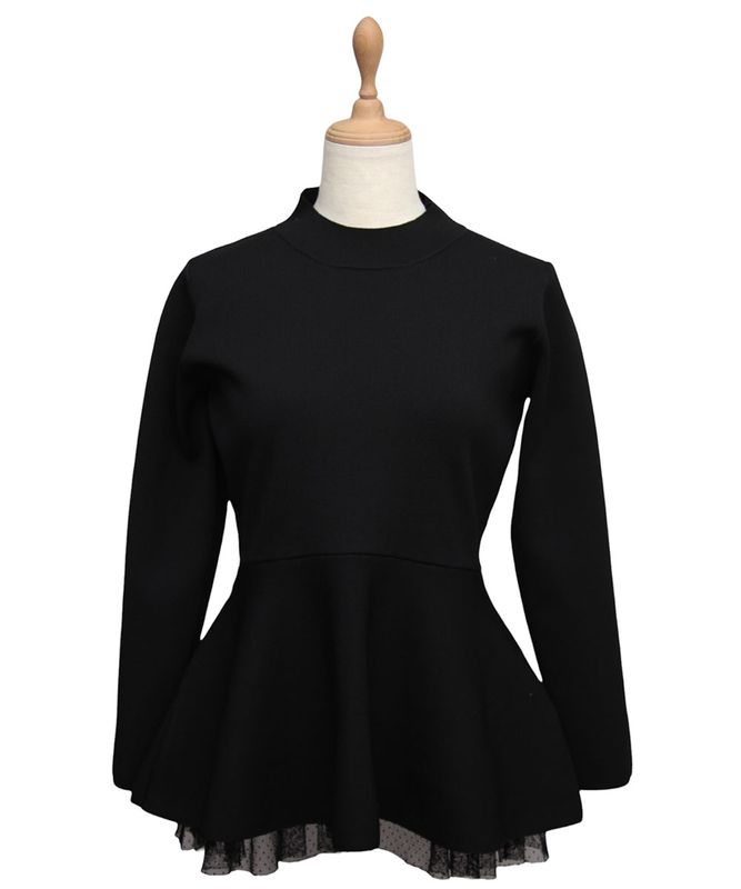 ドットチュールペプラムニットプルオーバー - 12Twelve Agenda