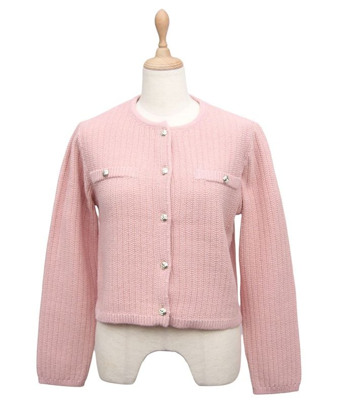 クルーネック金釦ニットカーディガン - 12Twelve Agenda(トゥエルブ