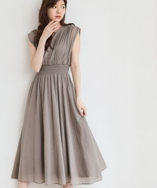SALE】リネンライクVネックウエストベルトワンピース - 12Twelve
