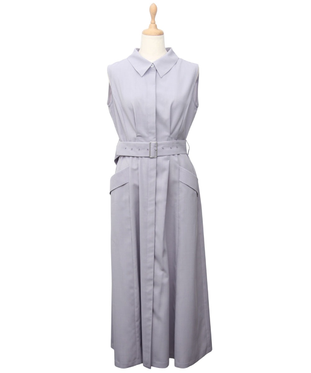 Komachi ノースリーブワンピース シャツ 2点2837 3097 SALE】シャツ衿ノースリーブワンピース - 12Twelve Agenda(トゥエルブ