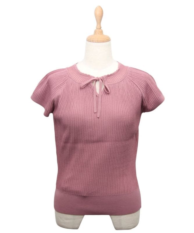 SALE】前後2wayフレンチスリーブリブニットプルオーバー - 12Twelve