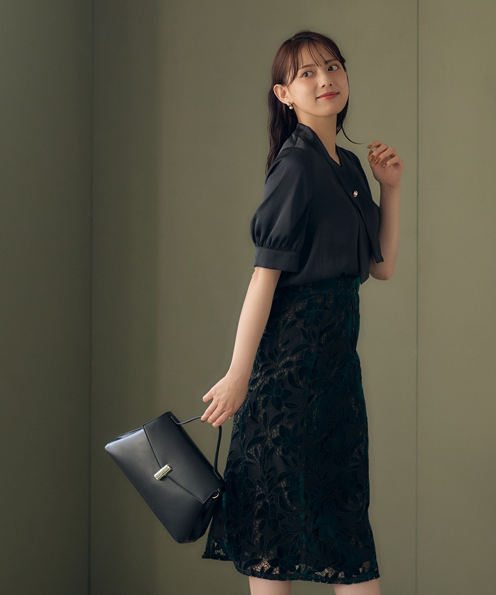 ベロアレースタイトスカート - 12Twelve Agenda(トゥエルブアジェンダ