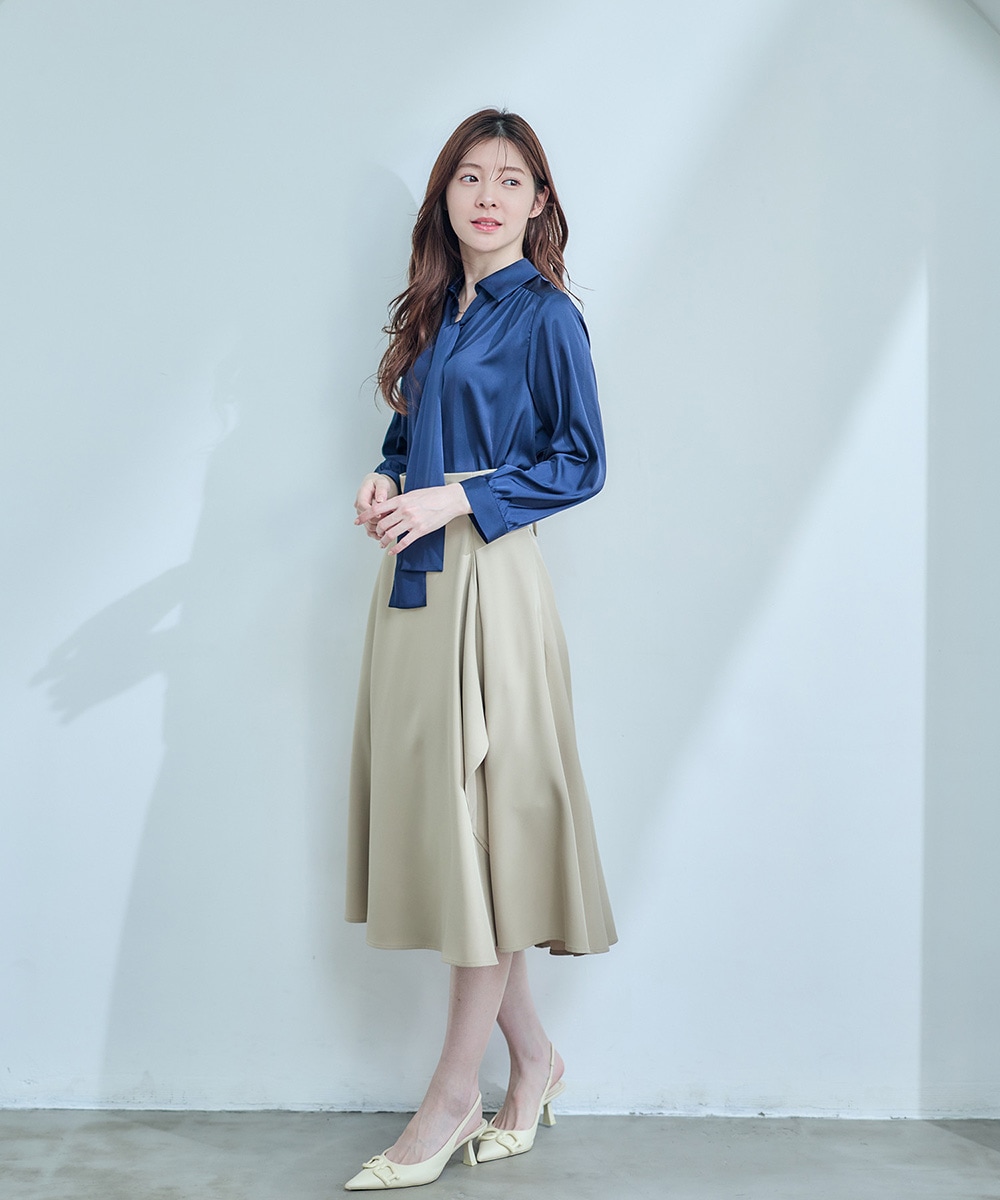 ベルト付アシメフリルフレアスカート - 12Twelve Agenda(トゥエルブ