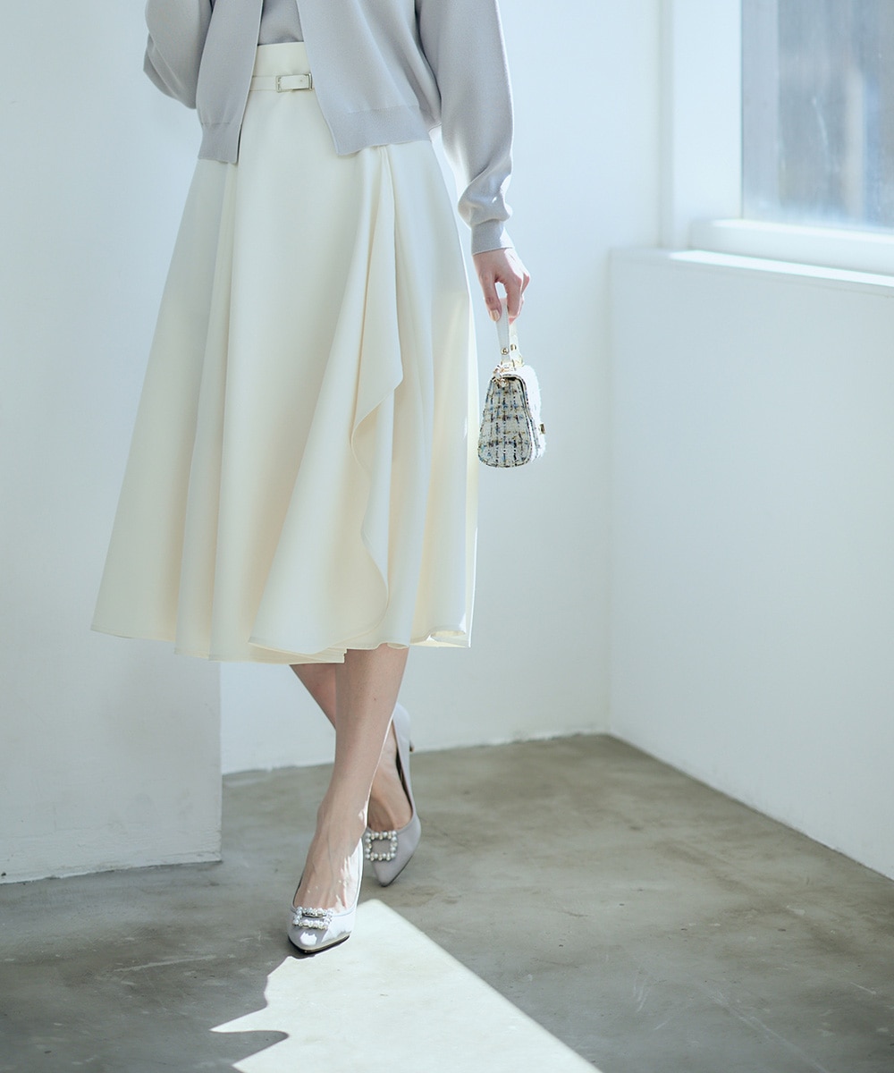 ベルト付アシメフリルフレアスカート - 12Twelve Agenda(トゥエルブ