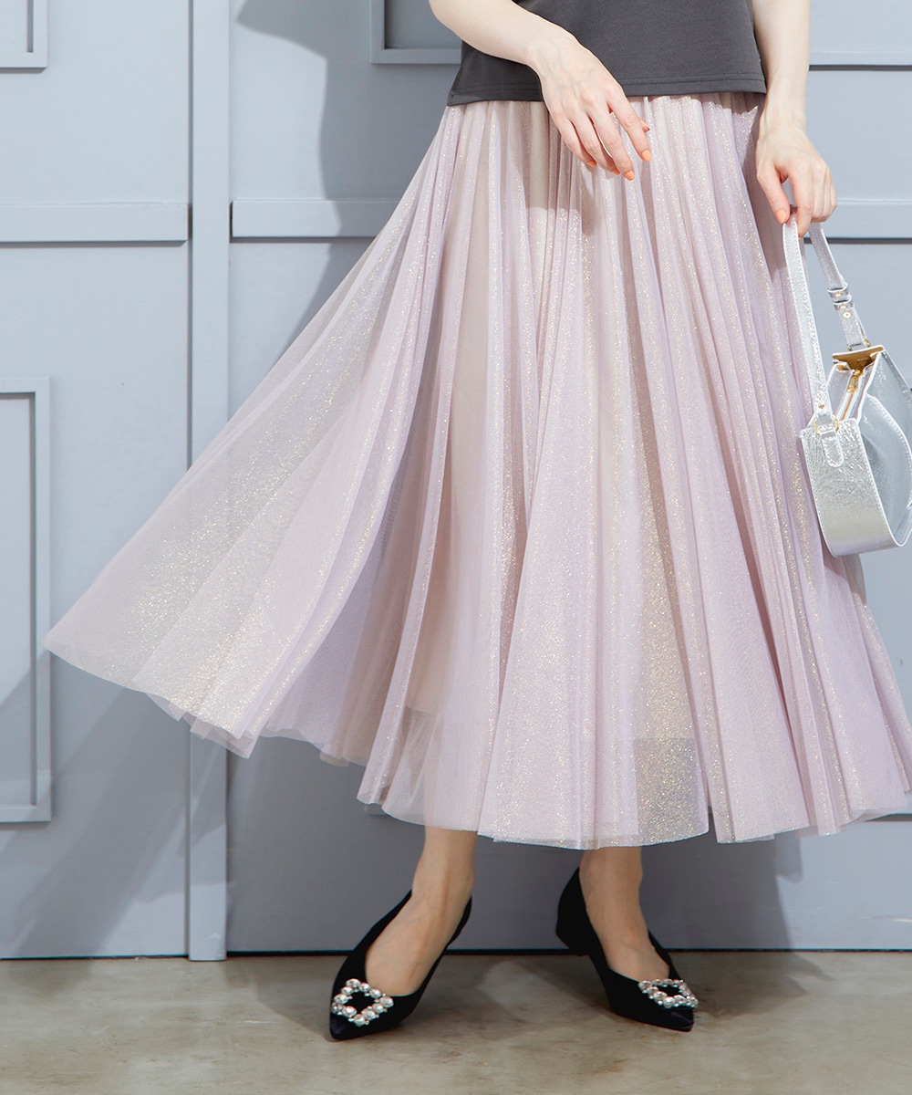 新品✨MICA & DEAL 接触冷感　ウエストゴムギャザーボリュームスカート 6002107.jpg