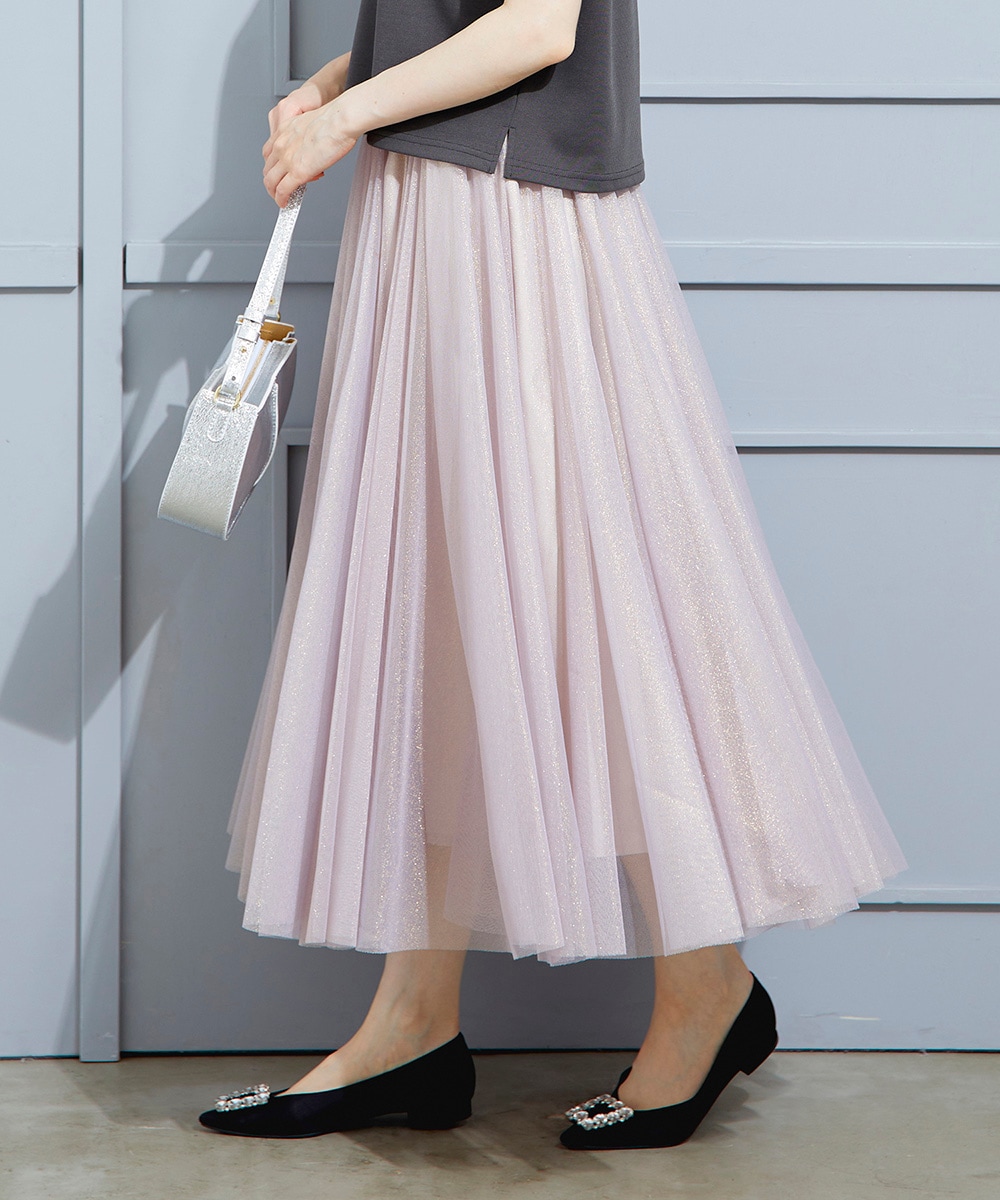 ラメチュールボリュームギャザースカート - 12Twelve Agenda