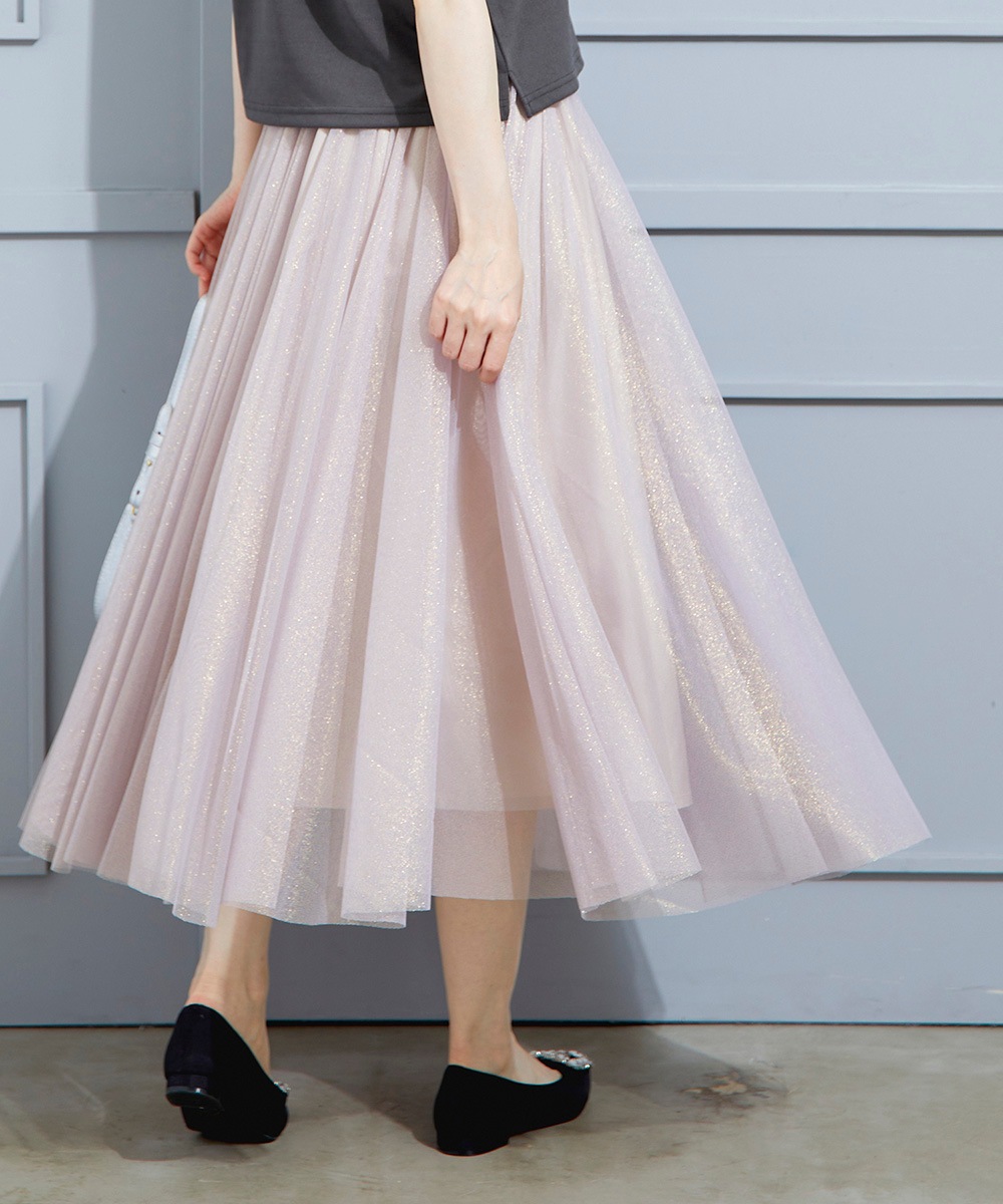 ラメチュールボリュームギャザースカート - 12Twelve Agenda