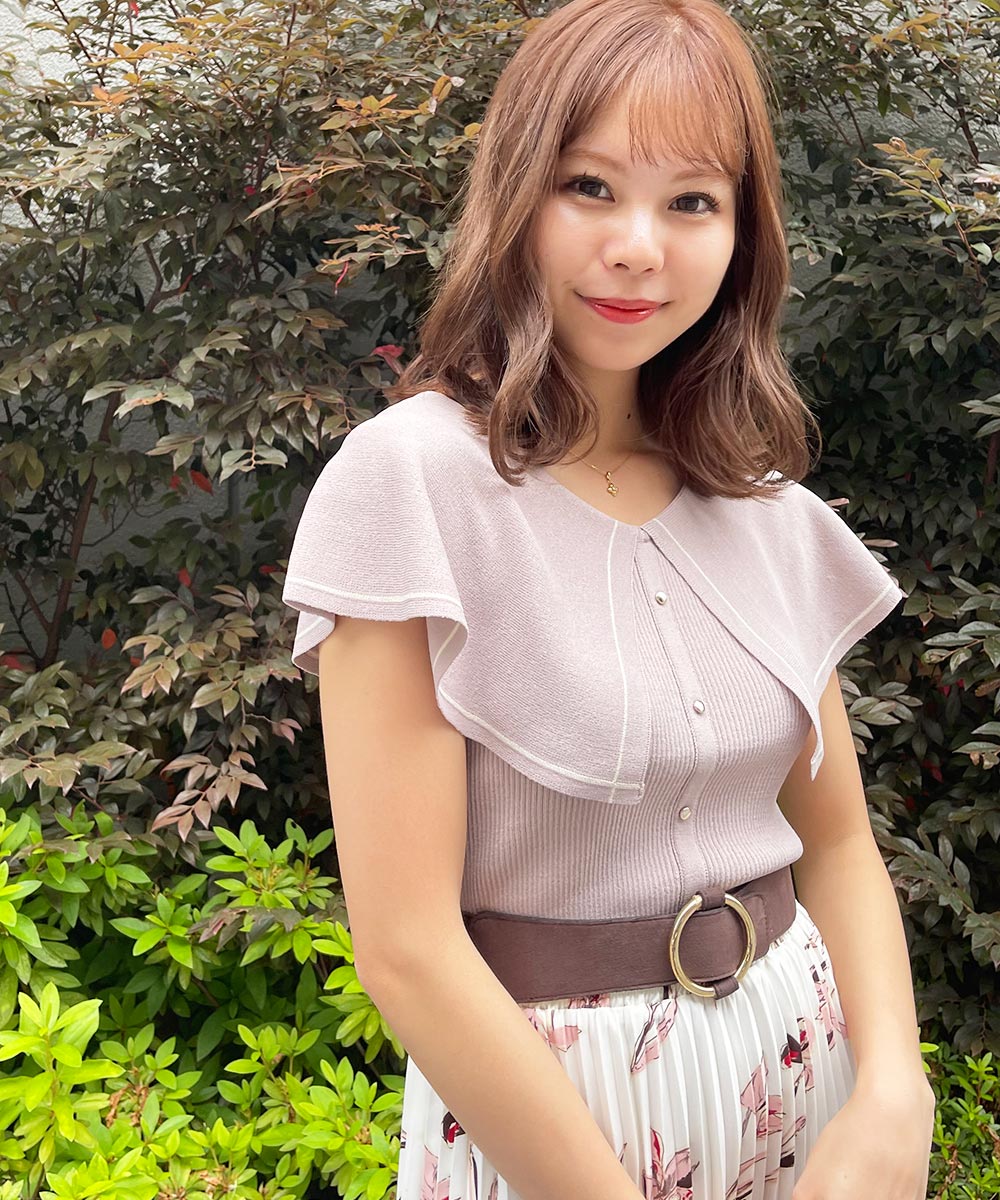 SALE】前後2way配色ラインケープリブニット - 12Twelve Agenda