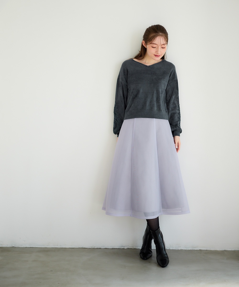 SALE】スポンディッシュフレアスカート - 12Twelve Agenda(トゥエルブ