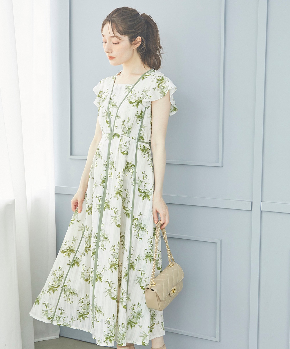 12twelve agenda ロングワンピース 12Twelve Agenda ワンピース ショルダーリボンロングワンピース