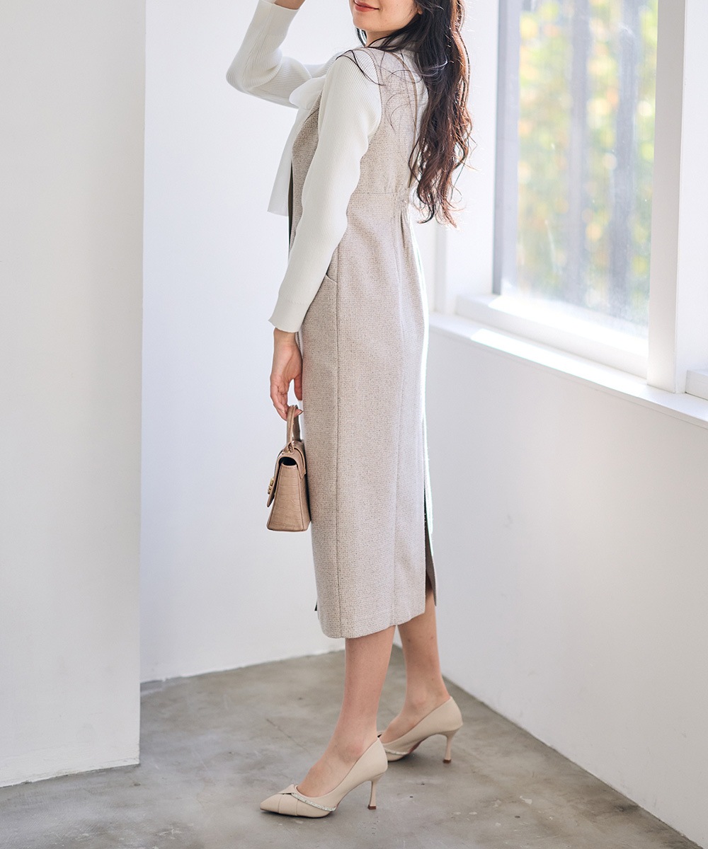 【新品タグ付】JUSGLITTY 切替パイピングジャンスカ ピンクベージュ 0 JUSGLITTY 切り替えパイピングジャンスカ ピンク - メルカリ