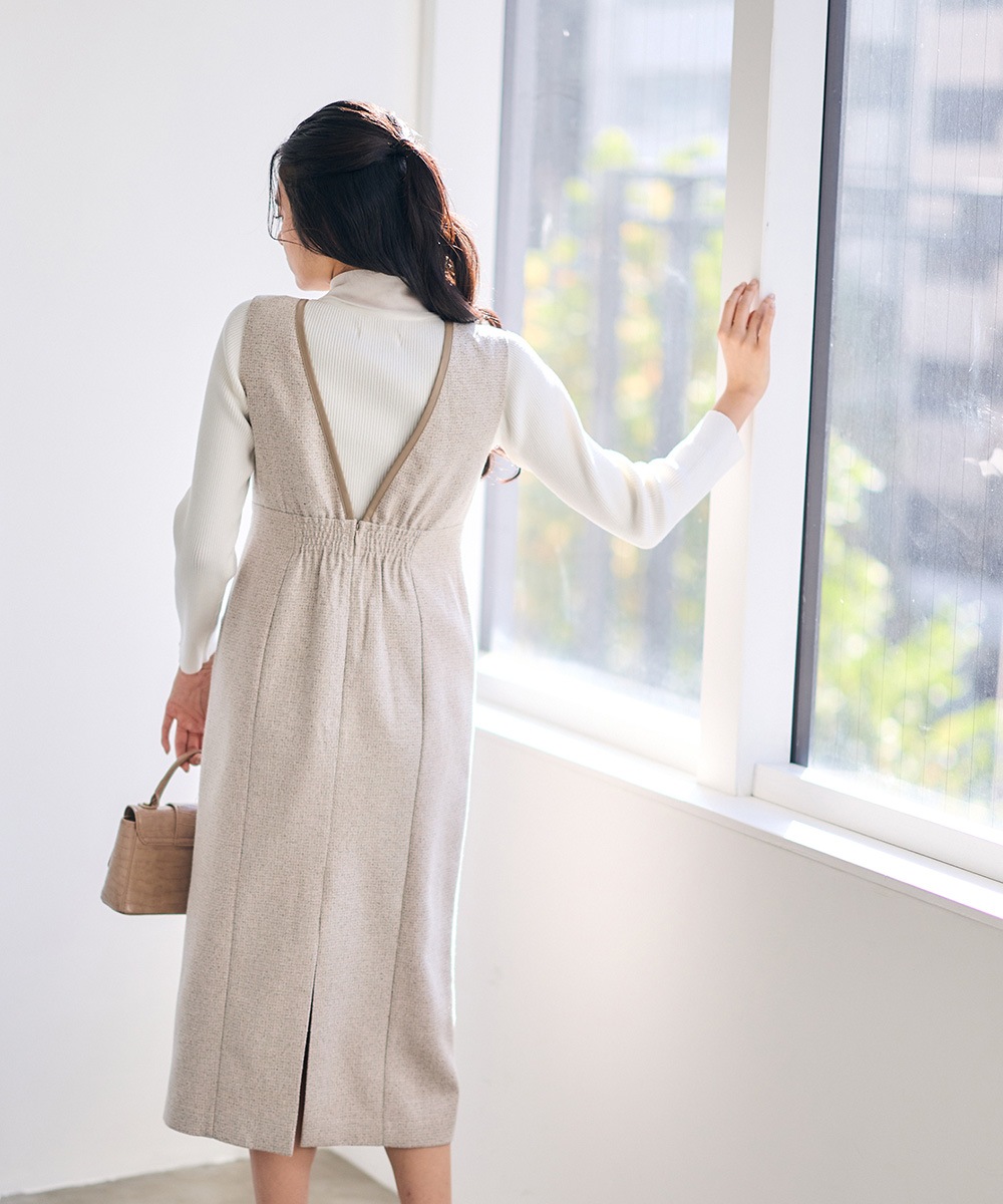 SALE】合皮パイピングツイードナロージャンスカ - 12Twelve Agenda