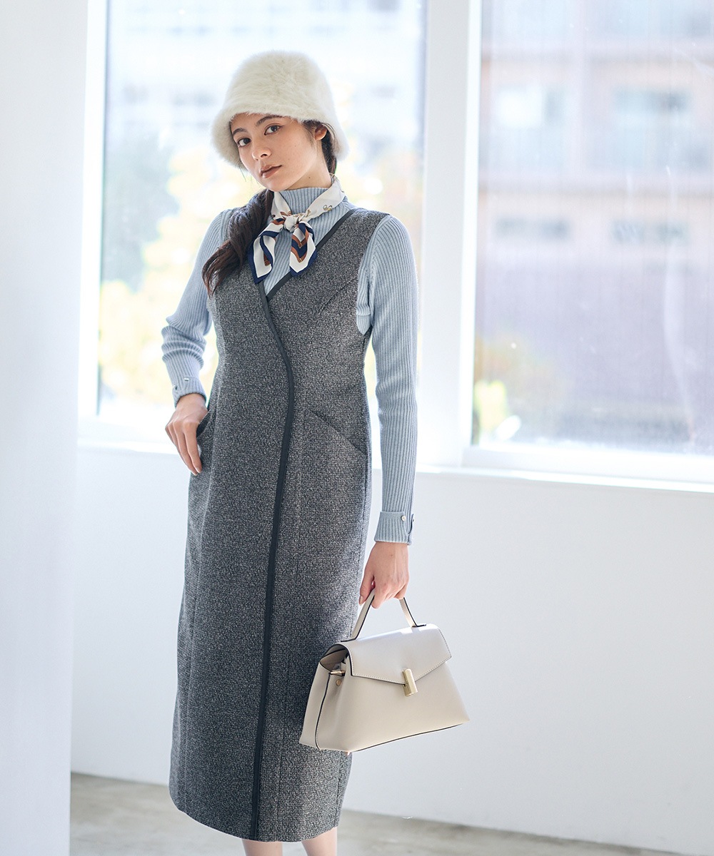 合皮パイピングツイードナロージャンスカ - 12Twelve Agenda