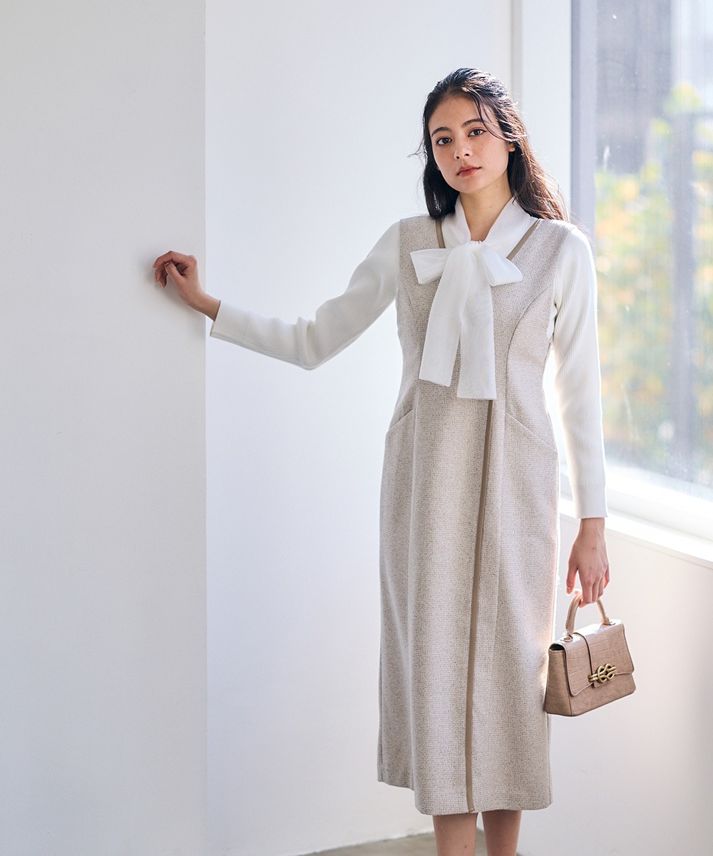 合皮パイピングツイードナロージャンスカ - 12Twelve Agenda