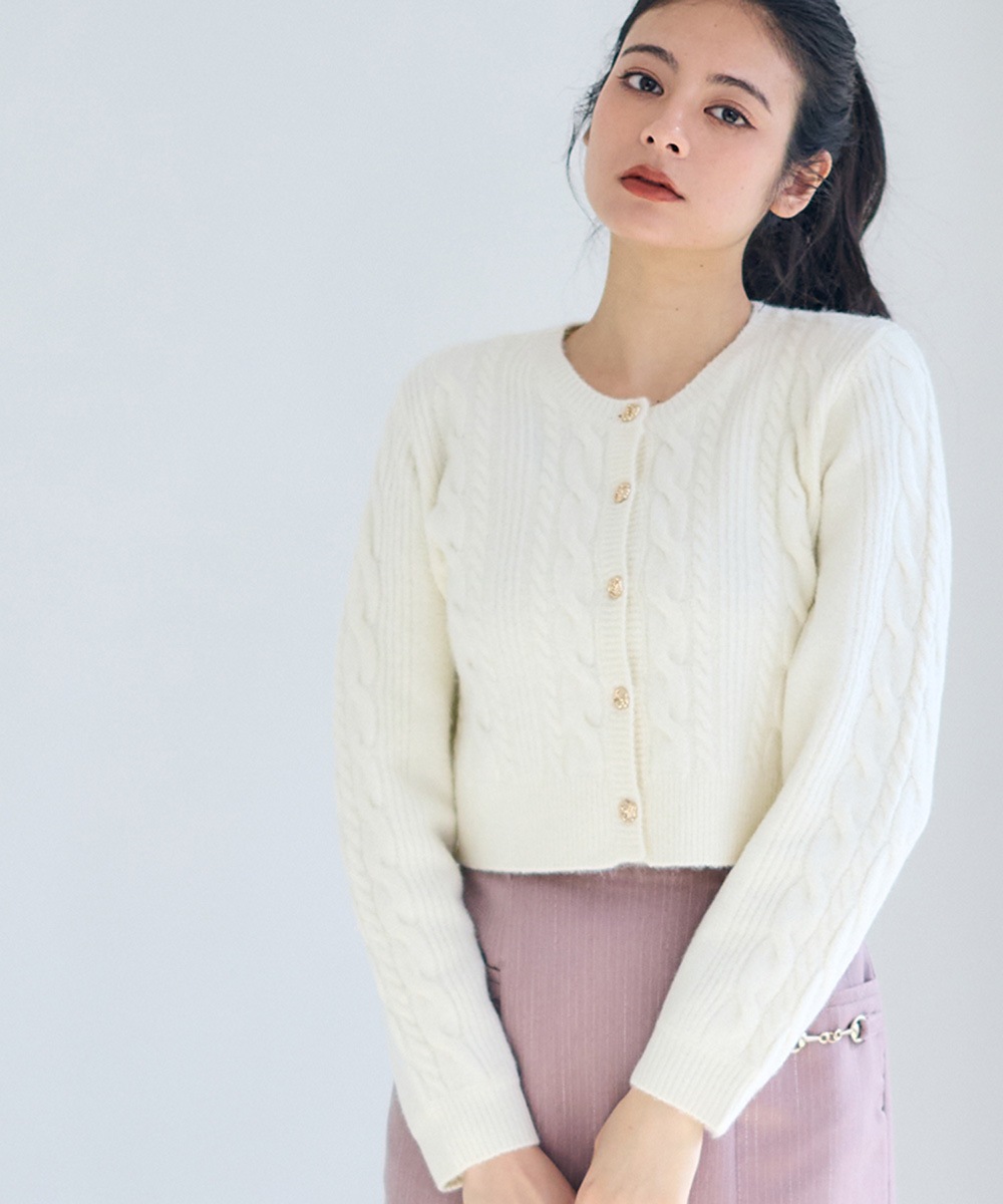 ケーブルニットカーディガン - 12Twelve Agenda(トゥエルブアジェンダ