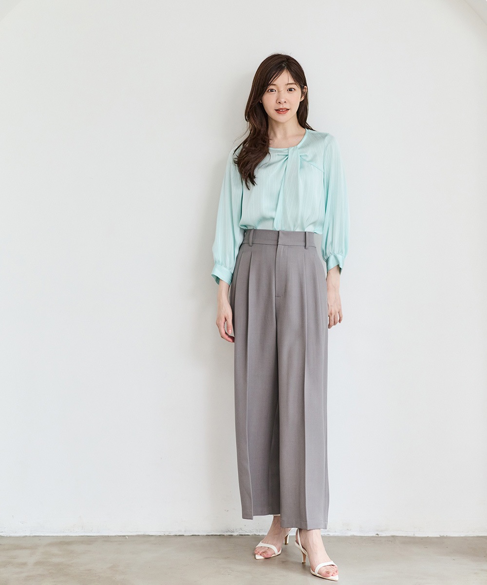 SALE】ねじりリボンネックデザインブラウス - 12Twelve Agenda