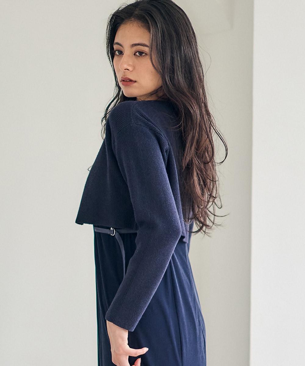 アディアム　2023　ニットショートカーディガン　2way　クロップド　Vネック 12Twelve Agenda（トゥエルブ アジェンダ） カーディガン Vネック