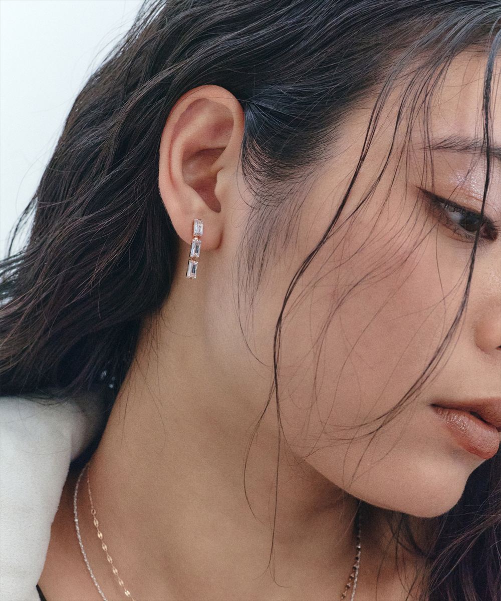 おまとめピアス ステンレス〉CZスリムストーンピアス - 12Twelve Agenda(トゥエルブ