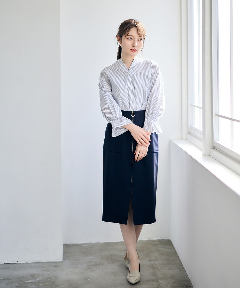 ソフトツイル両ポケタイトスカート - 12Twelve Agenda(トゥエルブ