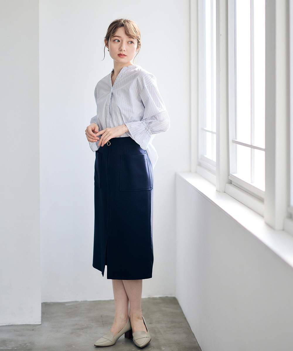 ソフトツイル両ポケタイトスカート - 12Twelve Agenda(トゥエルブ