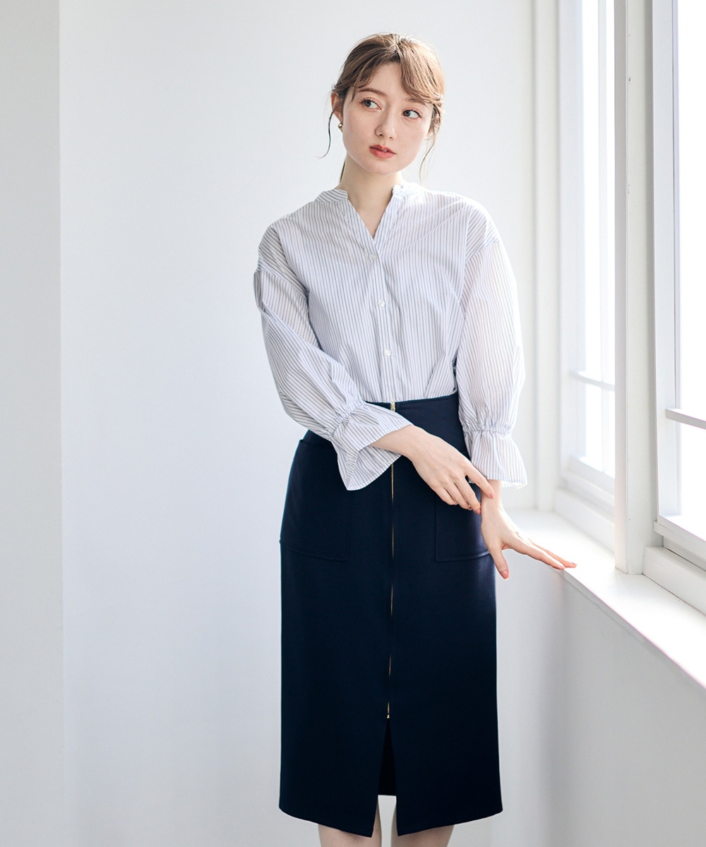 ソフトツイル両ポケタイトスカート - 12Twelve Agenda(トゥエルブ