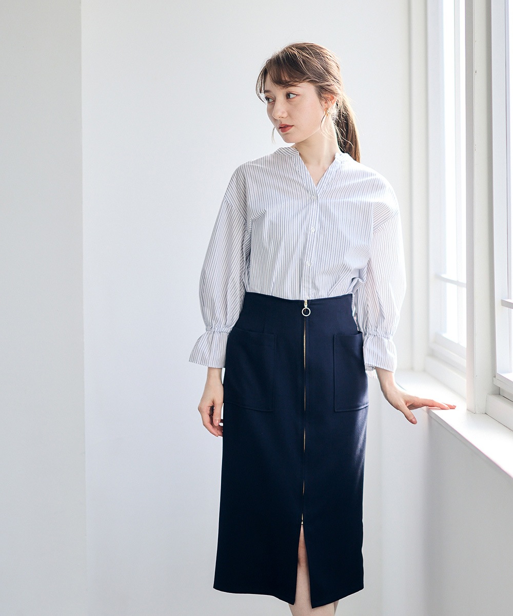 ソフトツイル両ポケタイトスカート - 12Twelve Agenda(トゥエルブ