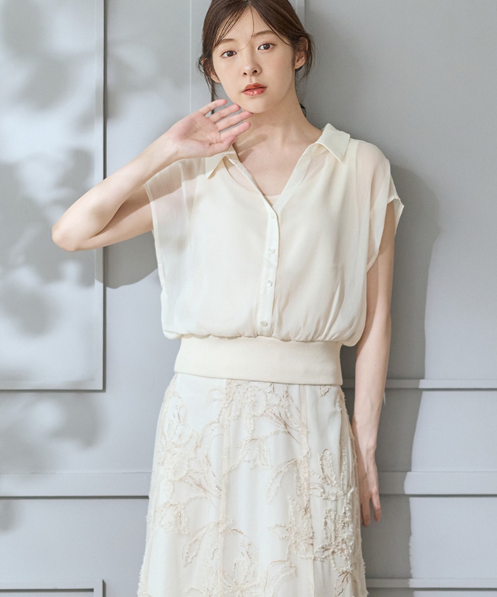 最終値下げstudiodoe Ｖネックテンセルシアーシャツ SALE】シアーシャツインナー付プルオーバー - 12Twelve Agenda