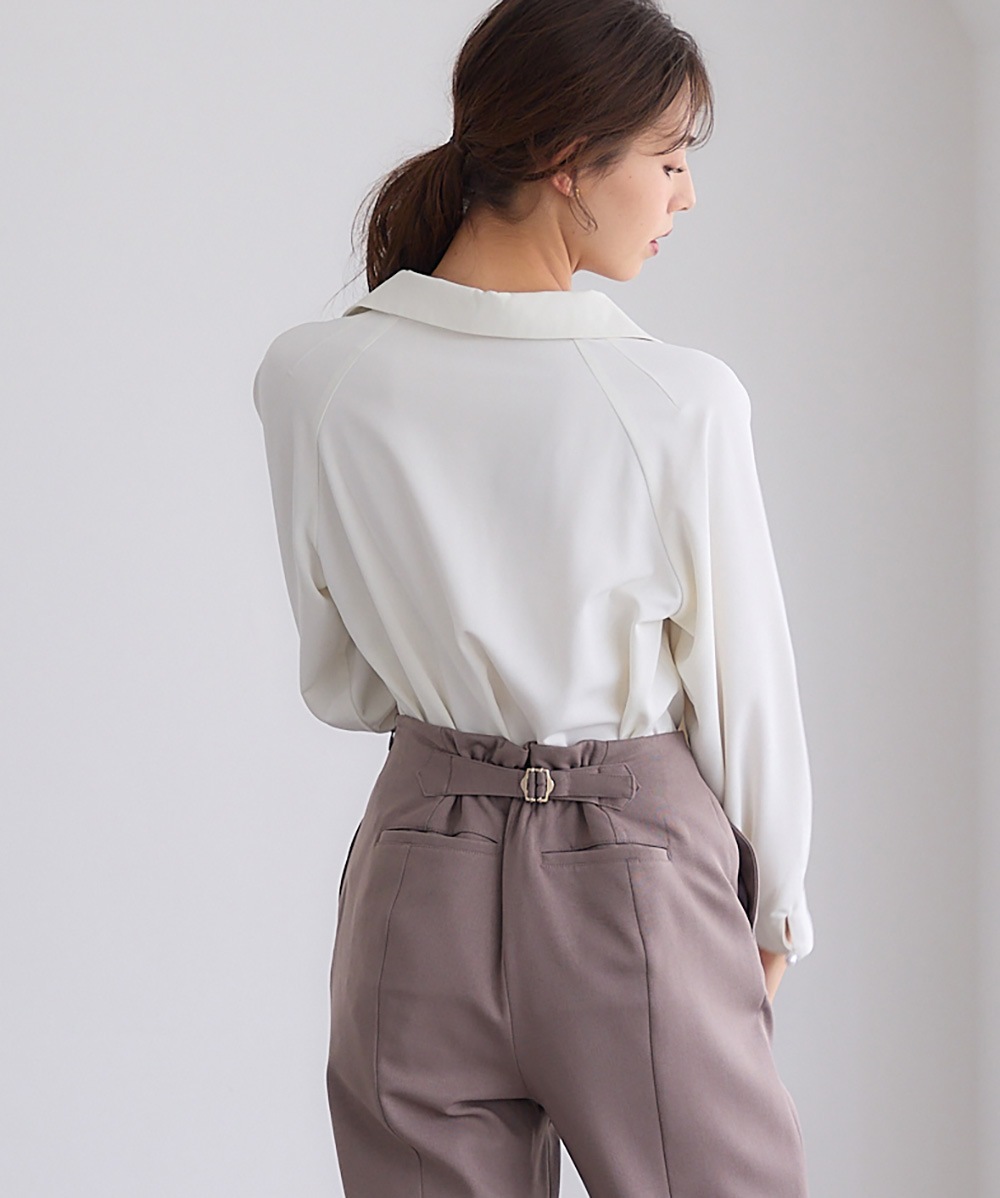 Mimi Special Collaboration】前立てフリル開襟ブラウス