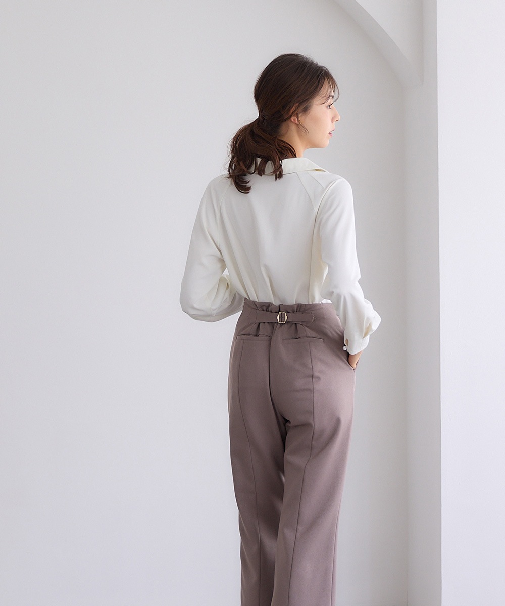 Mimi Special Collaboration】前立てフリル開襟ブラウス