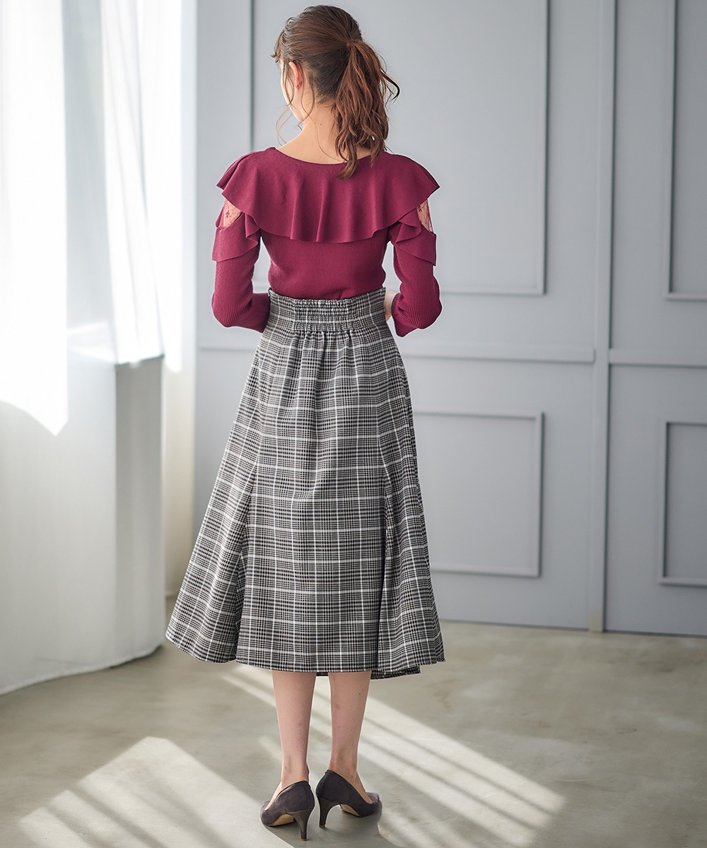 アデタシェ　ADETACHER チェック　スカート アデタシェADETACHER チェックスカート