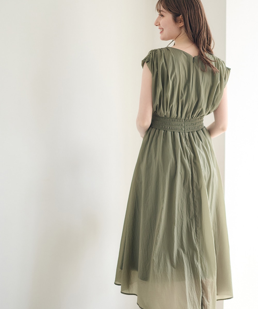 SALE】シアーオーガンウエストシャーリングワンピース - 12Twelve