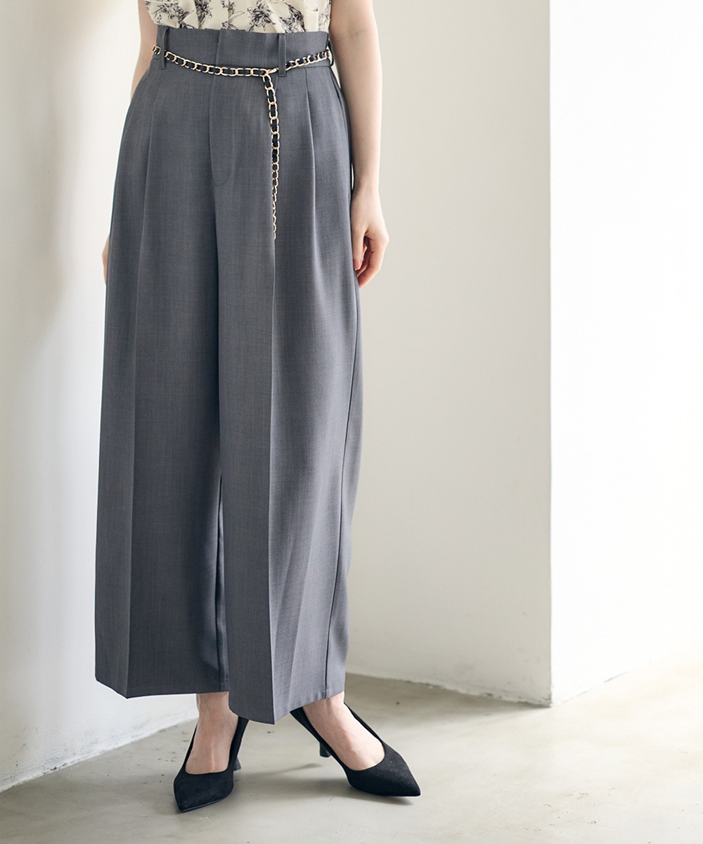 ドライタッチタックワイドパンツ - 12Twelve Agenda(トゥエルブ