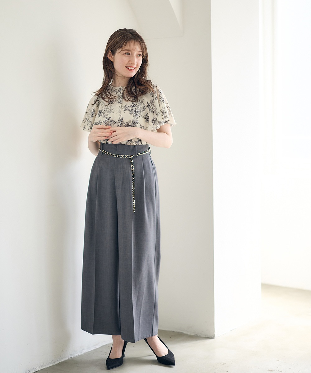 ドライタッチタックワイドパンツ - 12Twelve Agenda(トゥエルブ