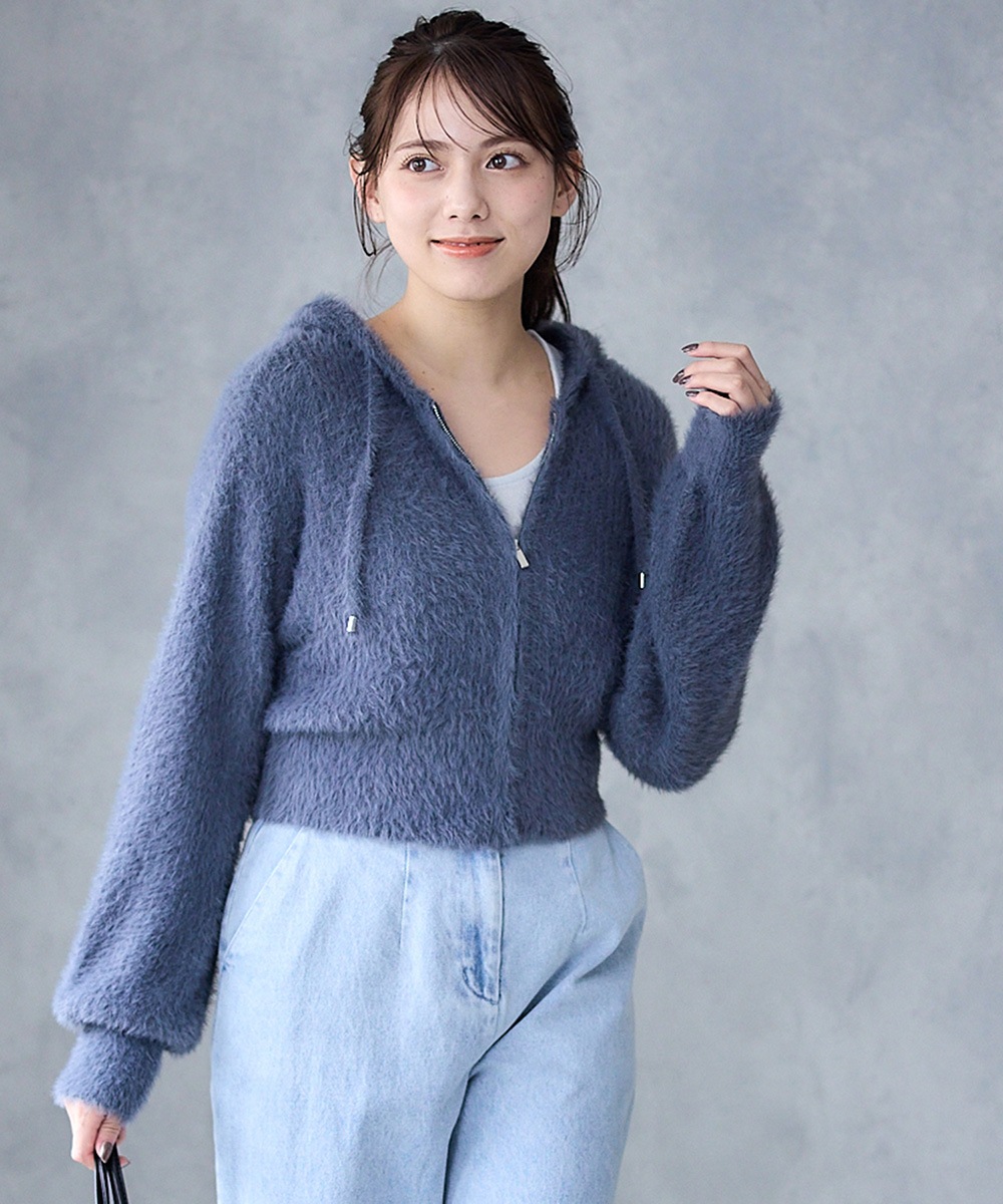 SALE】シャギーニットパーカー - 12Twelve Agenda(トゥエルブ