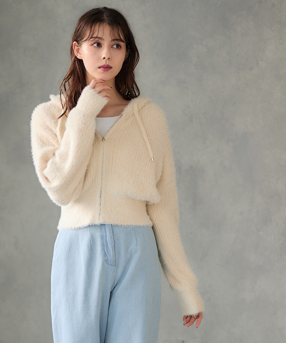 SALE】シャギーニットパーカー - 12Twelve Agenda(トゥエルブ