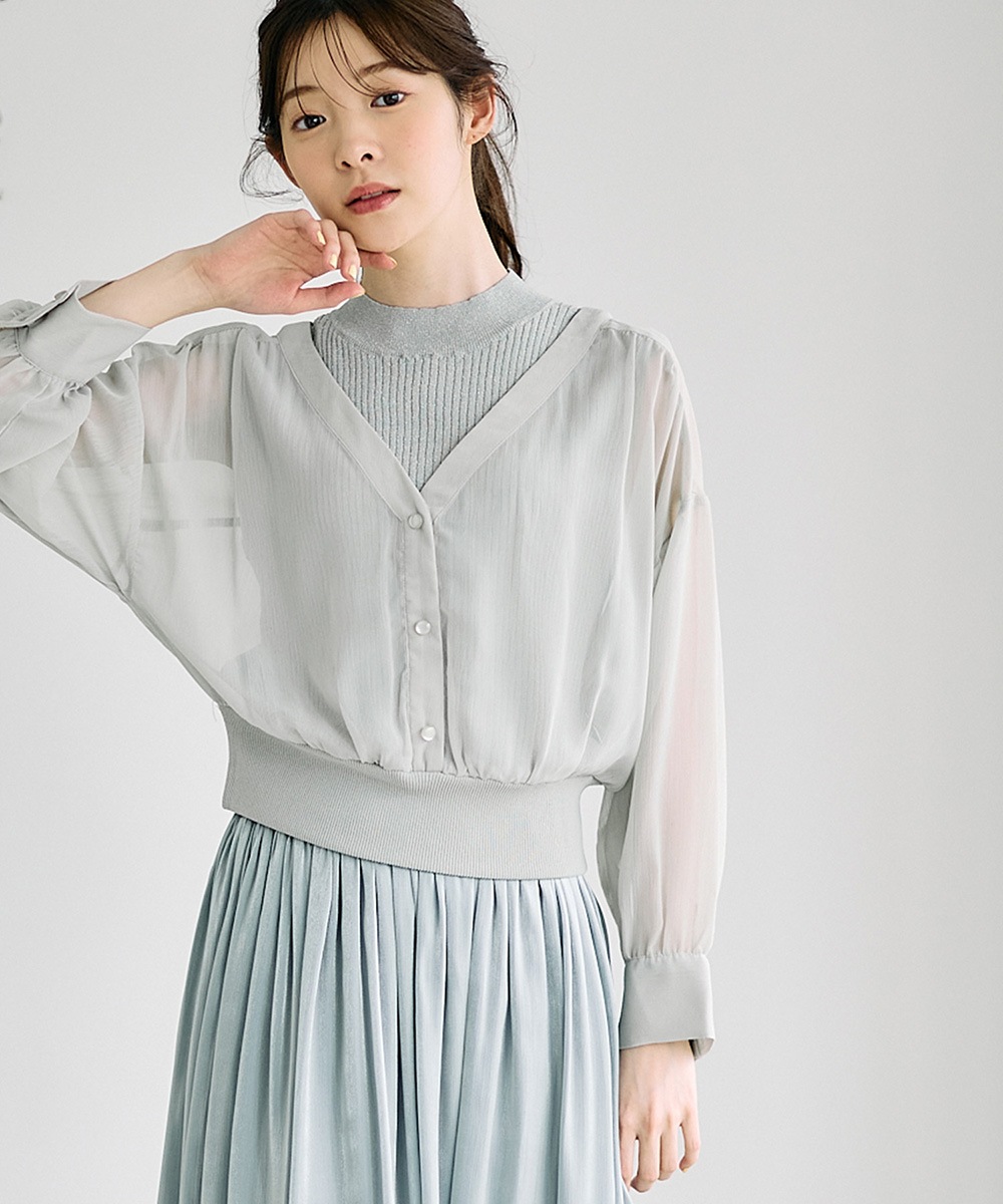 美品 AURALEE 20AW ウールリサイクルポリエステル リブニットシャツ AURALEE オーラリー 21SS WOOL RECYCLE POLYESTER SHEER CHECK