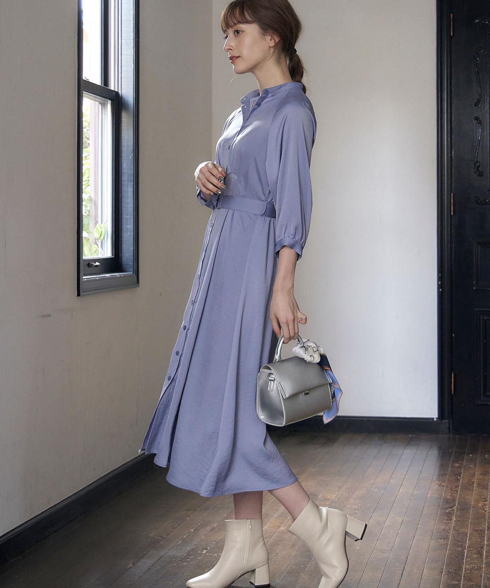 【美品】12Twelve Agenda ワンピース SALE】シフォンサテンピンタックワンピース - 12Twelve Agenda