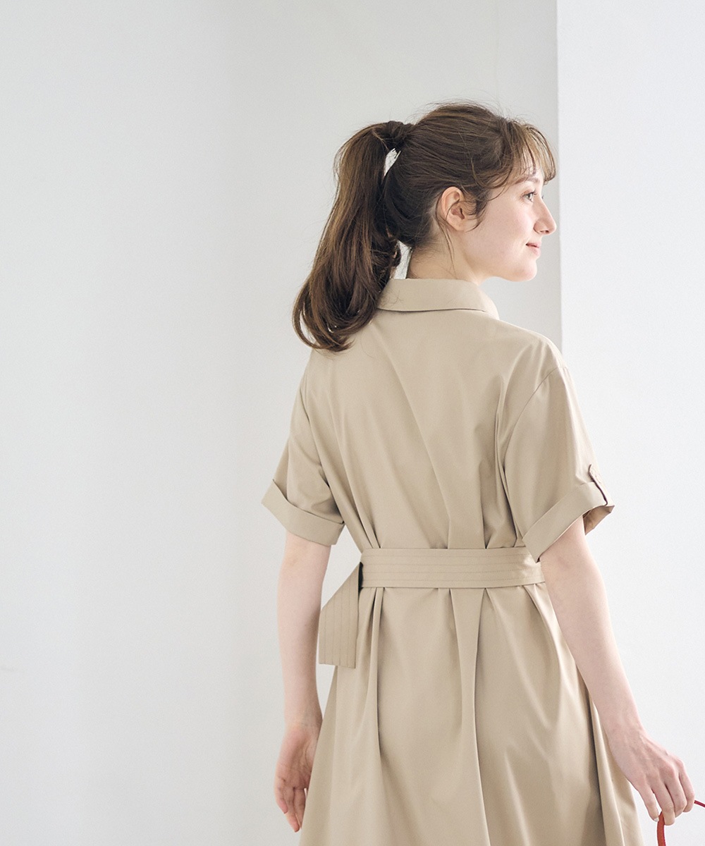 【美品】12Twelve Agenda ワンピース 12Twelve Agenda ワンピース トレンチ風シャツワンピース