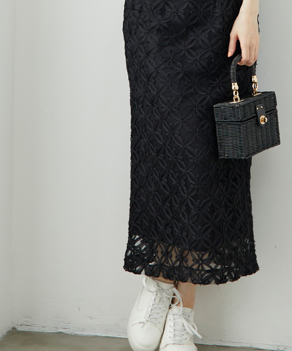 SALE】フラワーコードレースタイトスカート - 12Twelve Agenda