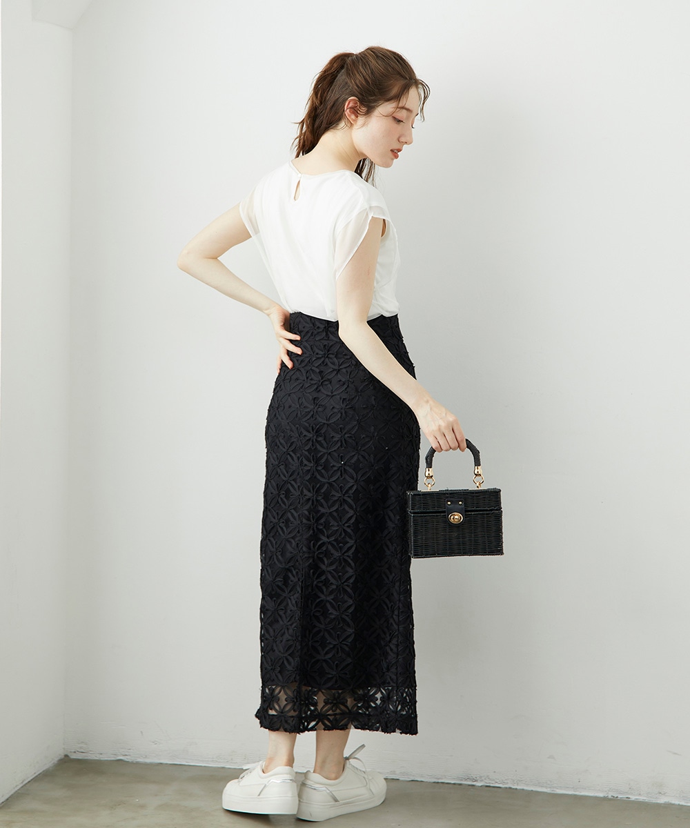 SALE】フラワーコードレースタイトスカート - 12Twelve Agenda
