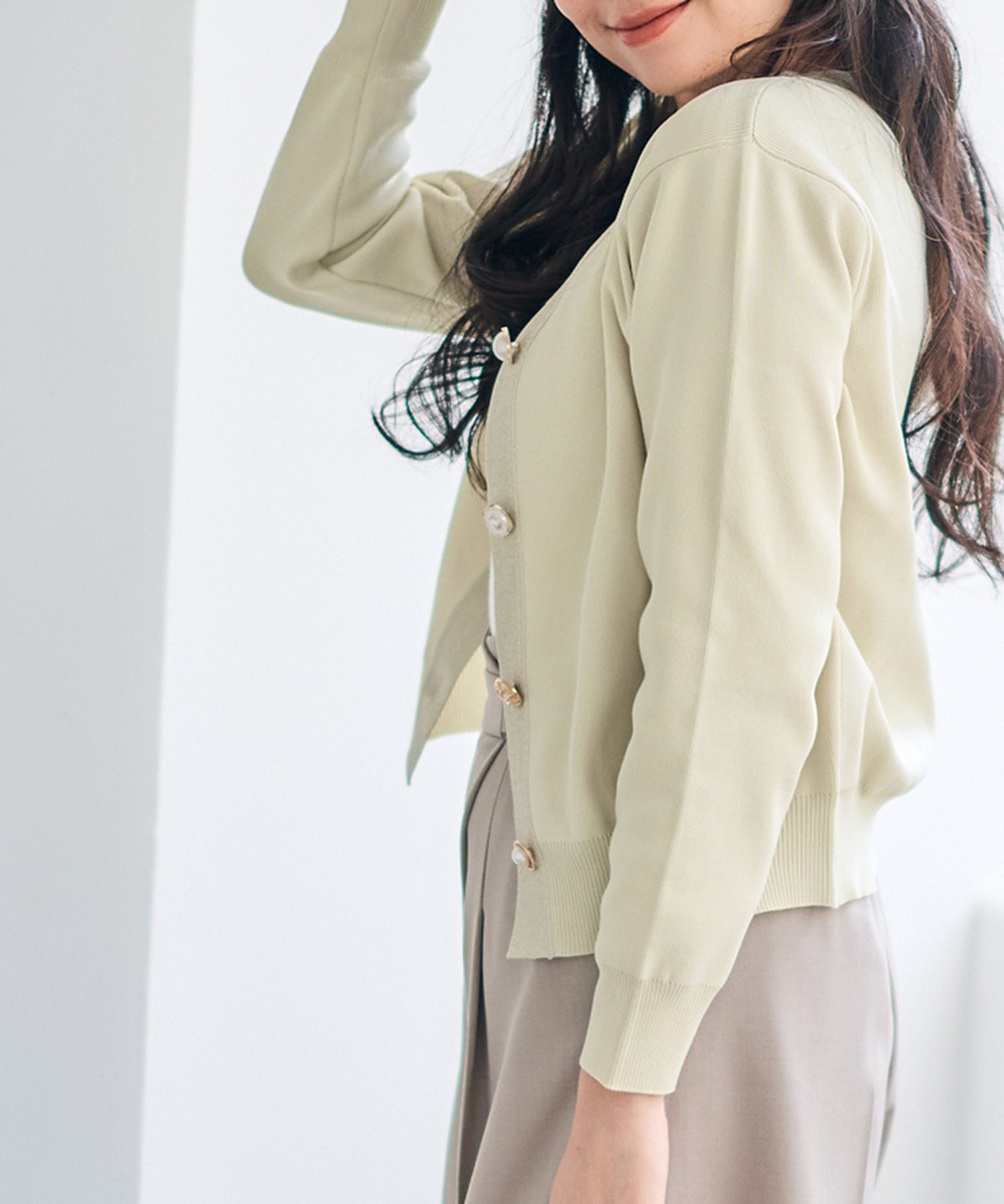 Vネックアソート釦ニットカーディガン - 12Twelve Agenda(トゥエルブ